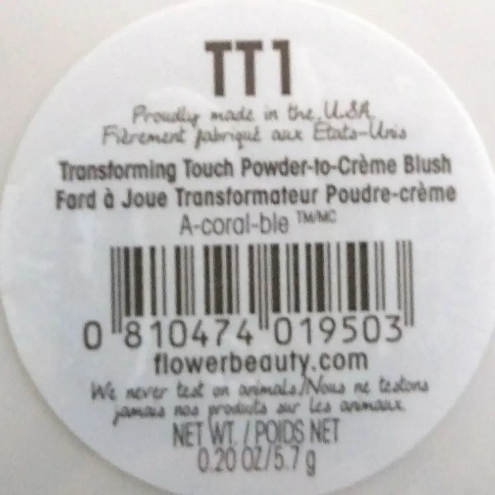 Flower Beauty Transforming POWDER-TO-CREAM Blush TT1 A-Coral-Ble Drew Barrymore